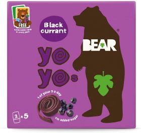 Bear Pure Fruit Blackcurrant Yoyos - Multipack 20g (5's) x6