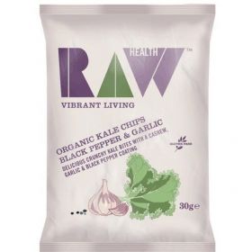 Raw Health Organic Kale Chips Black Pepper & Garlic 30g