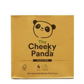 Cheeky Panda Plastic Free Toilet Tissue 3ply 4 Pack
