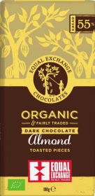 Equal Exchange ORG 55% Dark Chocolate with Almonds100g