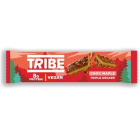 TRIBE Triple Decker Choc Maple Bar 40g