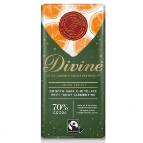 Divine Smooth Dark Chocolate with Tangy Clementine 90g