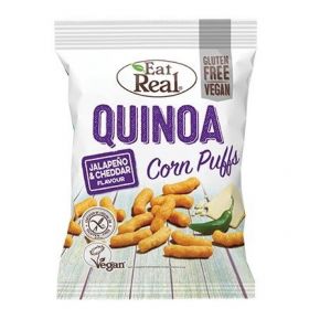 Eat Real Jalapeno and White Cheddar Quinoa Corn Puffs 113g x12