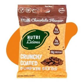 Nutri Milk Chocolate Flavour Coated Pumpkin Seeds 30g 