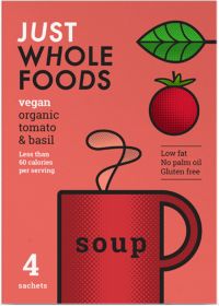 Just Wholefoods ORG Vegan Tomato & Basil Soup 17g