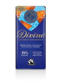 ** Divine FT 38% Milk Toffee & Sea Salt Chocolate 90g