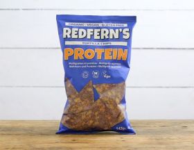 Redferns Organic protein blue corn & red lentil multigrain chips 142g