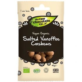 Raw Chocolate Salted Vanoffee Cashews Snack Packs 40g 