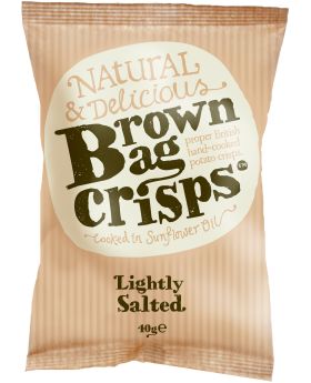 Brown Bag Crisps Lightly Salted 40g