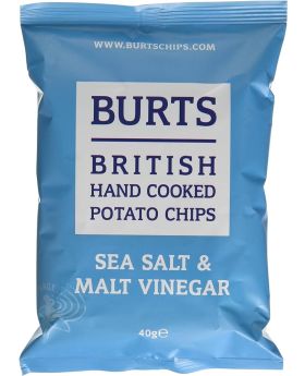Burts Sea Salt & Malt Vinegar Potato Chips 40g