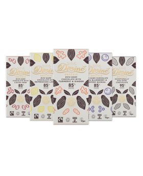 Divine Org Fairtrade Vegan Dark Gift Bar Collection 80g