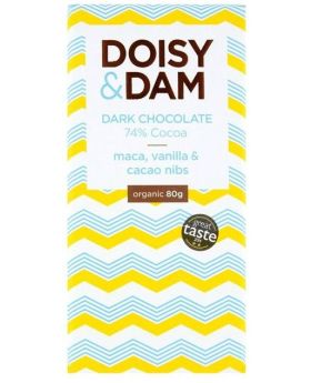 Doisy & Dam ORG Maca, Vanilla & Cacao Nibs Choc 80g