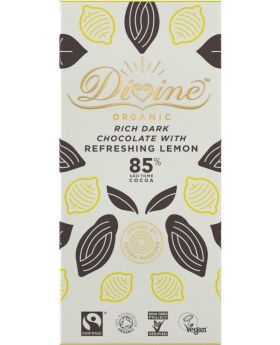 Divine FT & ORG 85% Lemon Dark Chocolate 80g