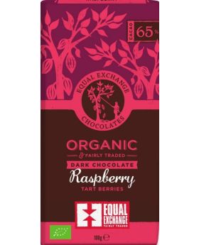 Equal Exchange ORG 65% Dark Chocolate with Raspberries 100g