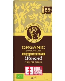 Equal Exchange ORG 55% Dark Chocolate with Almonds100g
