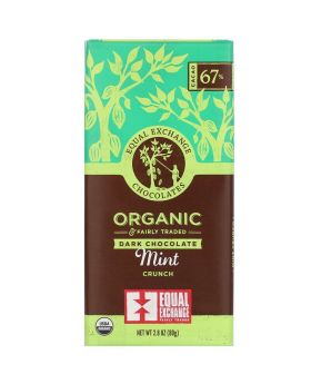 Equal Exchange Organic 67% Dark Chocolate with Mint Crunch 100g