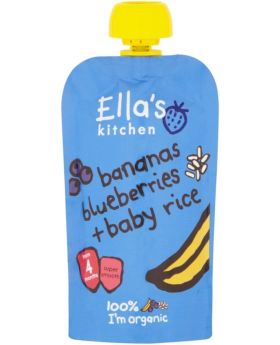 Ella's Kitchen S1 Rice Apple,Banana Blueberry 120g