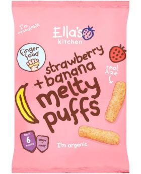 Ella's Kitchen Strawberry and Bananas Melty Puffs 20g