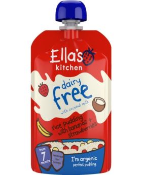 Ella's Kitchen Banana Strawberry Rice Pudding (Dairy Free) 80g