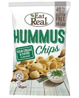 **Eat Real Sour Cream & Chive Hummus Chips 135g