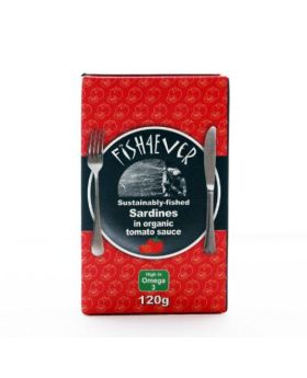 Fish 4 Ever Whole Sardines in Organic Tomato Sauce 120g