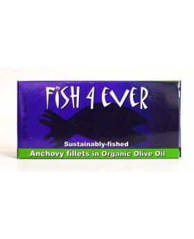 Fish 4 Ever Anchovy fillets in org E.V. olive oil 95g