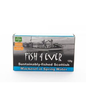 Fish 4 Ever ORG Mackerel in Spring Water 125g