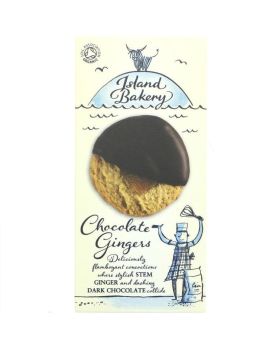Island Bakery Organics Dark Chocolate Coated Ginger Biscuits 133g x12