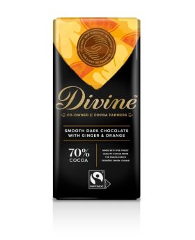 Divine FT Dark Ginger & Orange Chocolate 90g