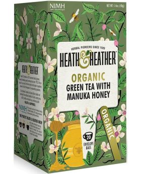 Heath & Heather ORG Green & Manuka Honey Tea 40g (20s)