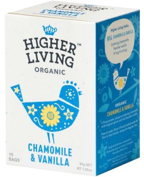 Higher Living ORG Chamomile& Vanilla Tea 30g (15's)