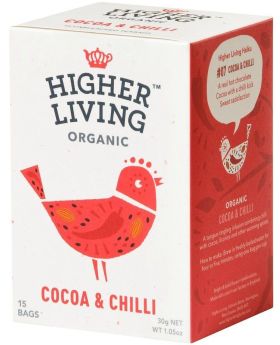 Higher Living ORG Cocoa & Chilli Tea 30g (15's)