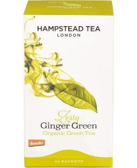 **Hampstead Organic Green Tea & Ginger (individually wrapped) 40g