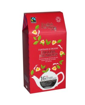 English Tea Shop Fair Trade and Organic English Breakfast Pyramid Tea Infusers 48g (16's) 