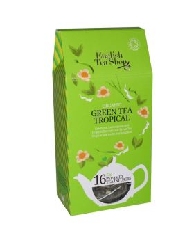 English Tea Shop Organic Tropical Fruits Green Pyramid Tea Infusers 32g (16's) 