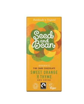 Seed & Bean Organic & Fairtrade Dark Sweet Orange & Thyme Choc 75g