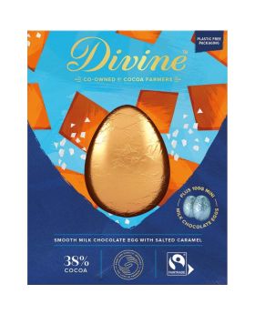 Divine Luxury Milk Salted Caramel Chocolate Egg with Milk Chocolate Mini Eggs 260g