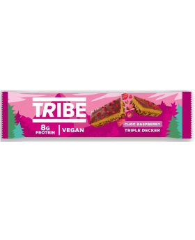 TRIBE Triple Decker Choc Raspberry Bar 40g