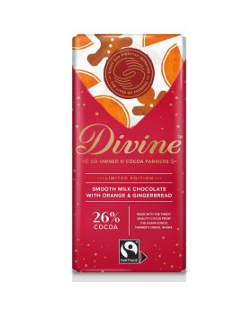 Divine Smooth Milk Chocolate with Orange & Gingerbread 90g