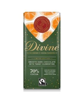 Divine Smooth Dark Chocolate with Tangy Clementine 90g