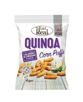 Eat Real Jalapeno and White Cheddar Quinoa Corn Puffs 113g x12