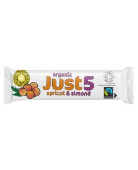 Just5 Fairtrade & Organic Almond & Apricot Bars 40g