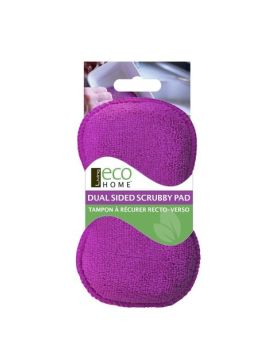 Scrubby Pad Dual Sided 11 x 7 cm (Purple & Silver)