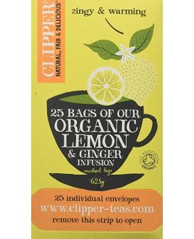 Clipper Tea Lemon & Ginger Inf 25's