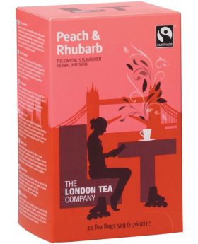 London Tea Company Fair Trade Peach and Rhubarb Teabags 44g (20s)