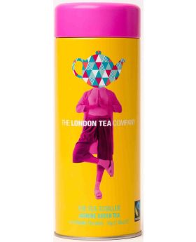 London Tea Company Fair Trade The Tea-Totaller - Jasmine Green Tea Pyramid Tube Tin (15's) 