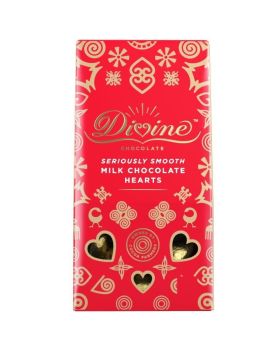 Divine FT Milk Chocolate Hearts 80g