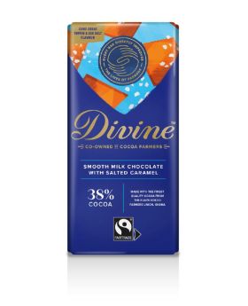 ** Divine FT 38% Milk Toffee & Sea Salt Chocolate 90g