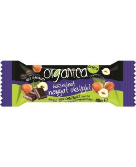 Organica Hazelnut Nougat Dark Chocolate Snack Bar 40g