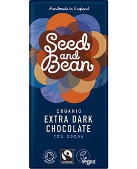 Seed & Bean Organic & Fairtrade Extra Dark 72% Dominican Choc 75g